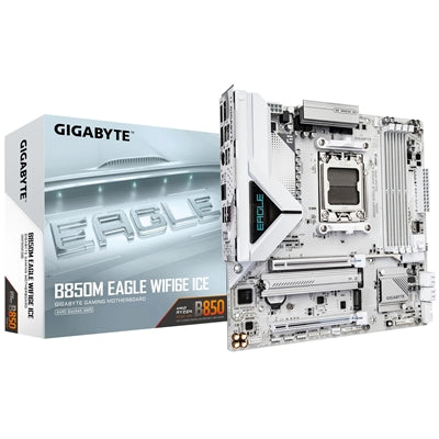 Gigabyte B850M Eagle WiFi 6E White Micro ATX AM5 DDR5 Motherboard Gigabyte B850M Eagle WiFi 6E White Micro ATX AM5 DDR5 Motherboard